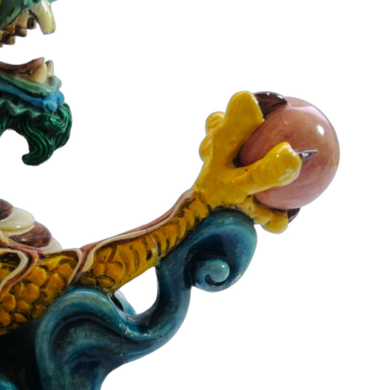 Large Oriental Chinese Pottery Dragon Sculpture Hand Made