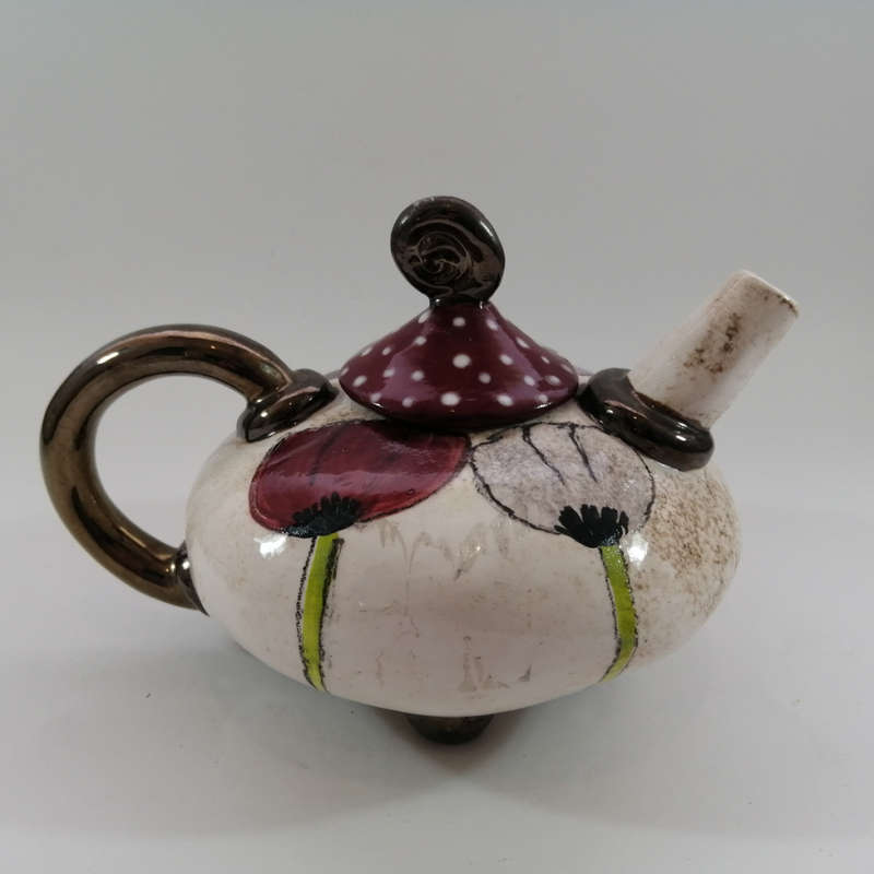 Koekoe by Sanet pottery Hand Made Tea Pot and Two tall Mugs