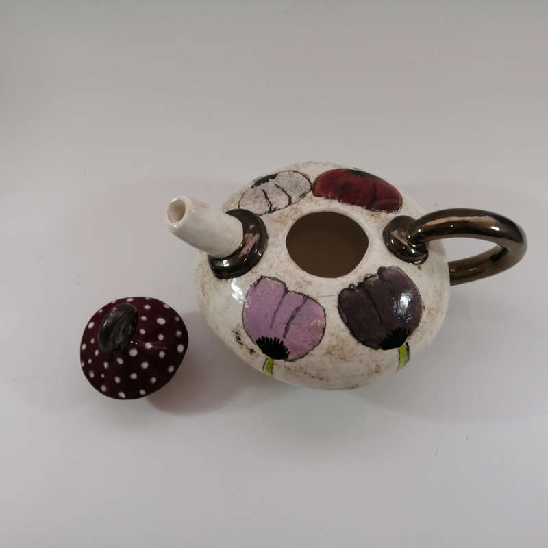 Koekoe by Sanet pottery Hand Made Tea Pot and Two tall Mugs