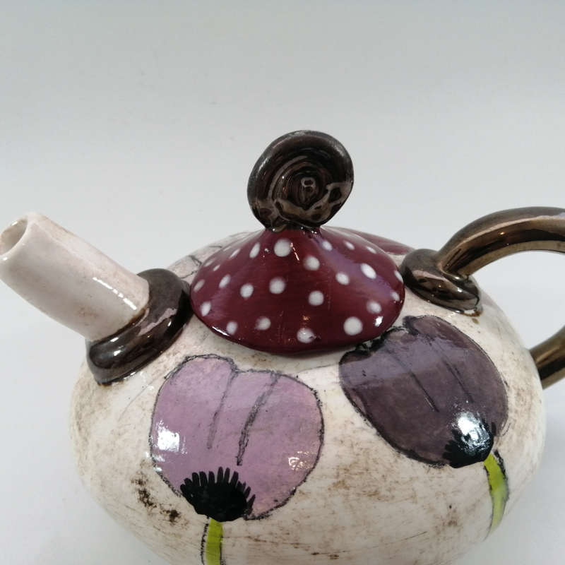 Koekoe by Sanet pottery Hand Made Tea Pot and Two tall Mugs