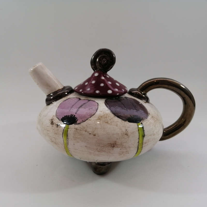 Koekoe by Sanet pottery Hand Made Tea Pot and Two tall Mugs