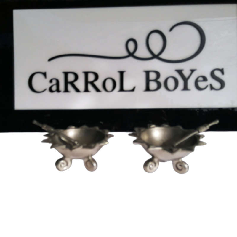 Early Carrol Boyes Functional Art Pewter Pots with Spoons