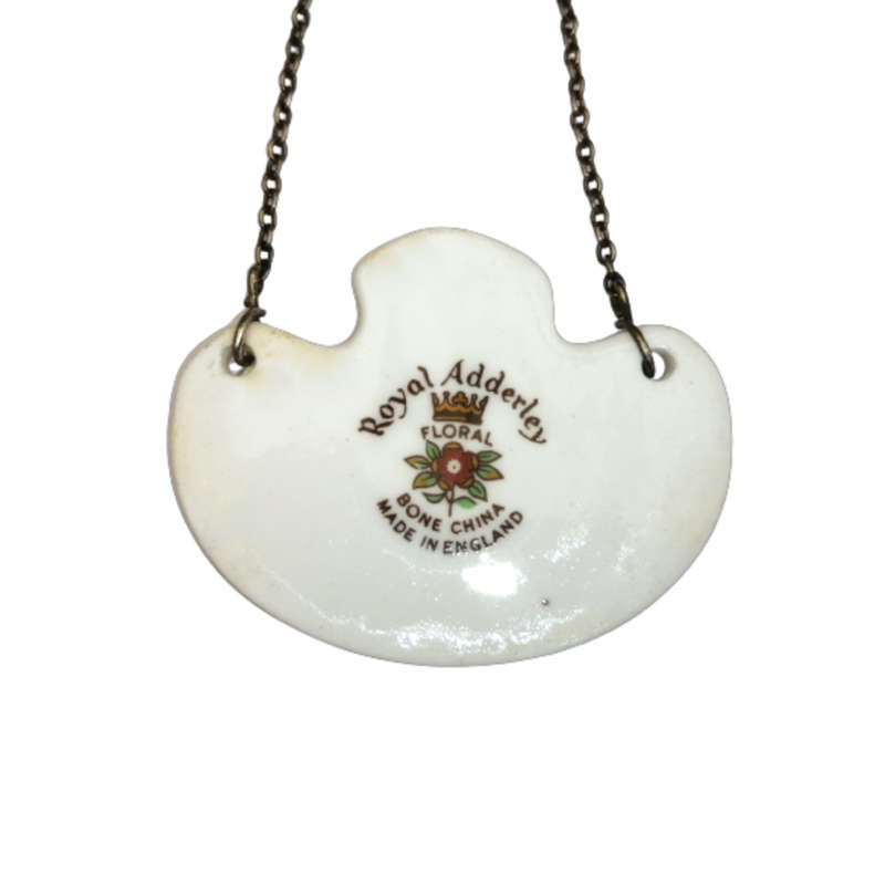 Royal Adderly Vintage Porcelain Decanter Label Brandy