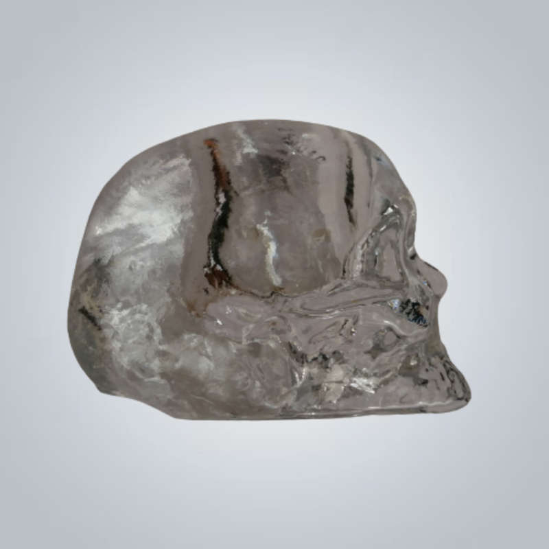 Kosta Boda Still Life Clear Glass Skull by Ludvic Lofgren Tea Light Candle Holder