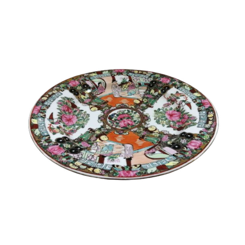 Modern Chinese Canton Famille Rose Plate
