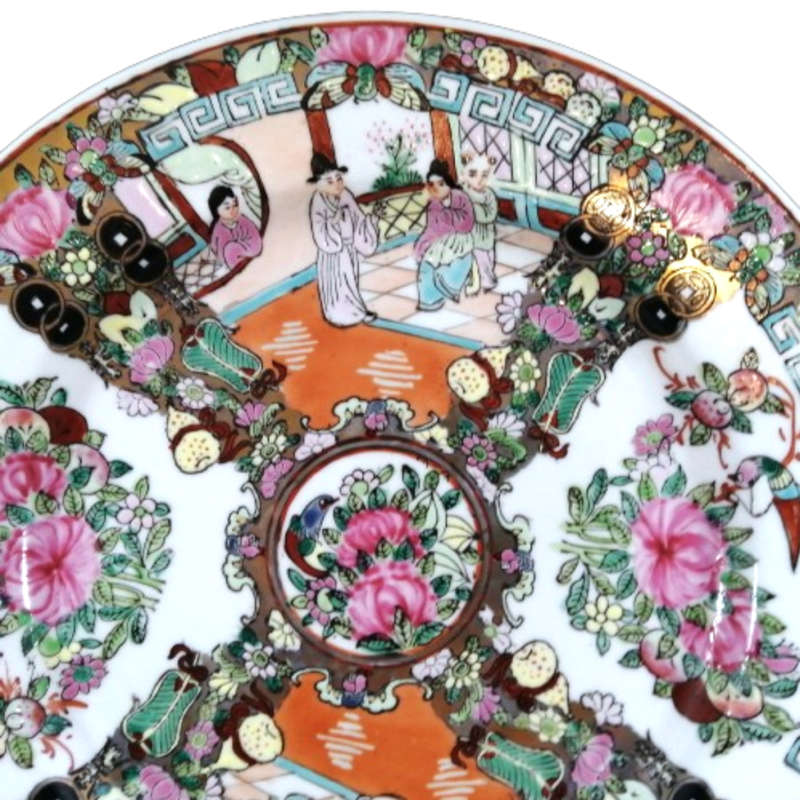 Modern Chinese Canton Famille Rose Plate