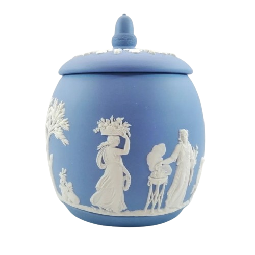 Wedgwood Blue Jasper Lidded Jar Pot