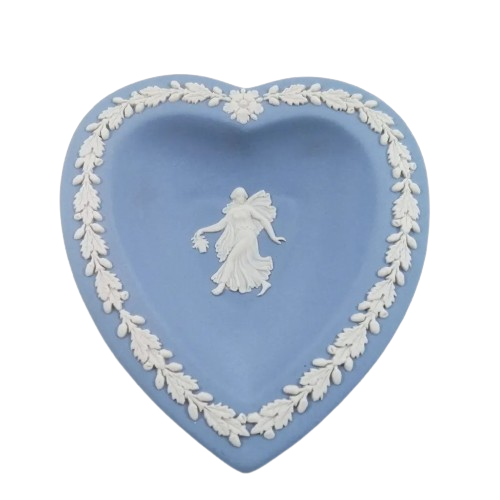Wedgwood Blue Heart Trinket Dish