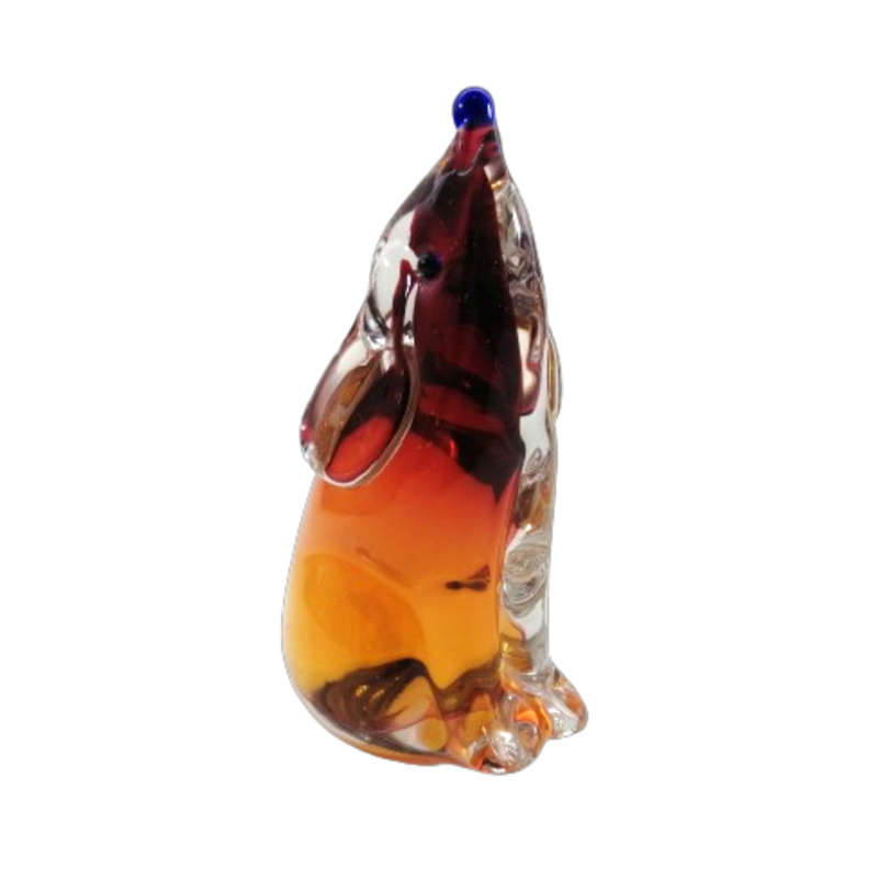 Murano Sommerso Art Glass Sitting Dog