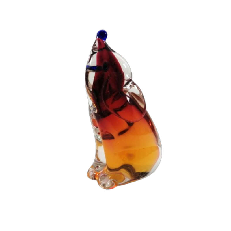 Murano Sommerso Art Glass Sitting Dog