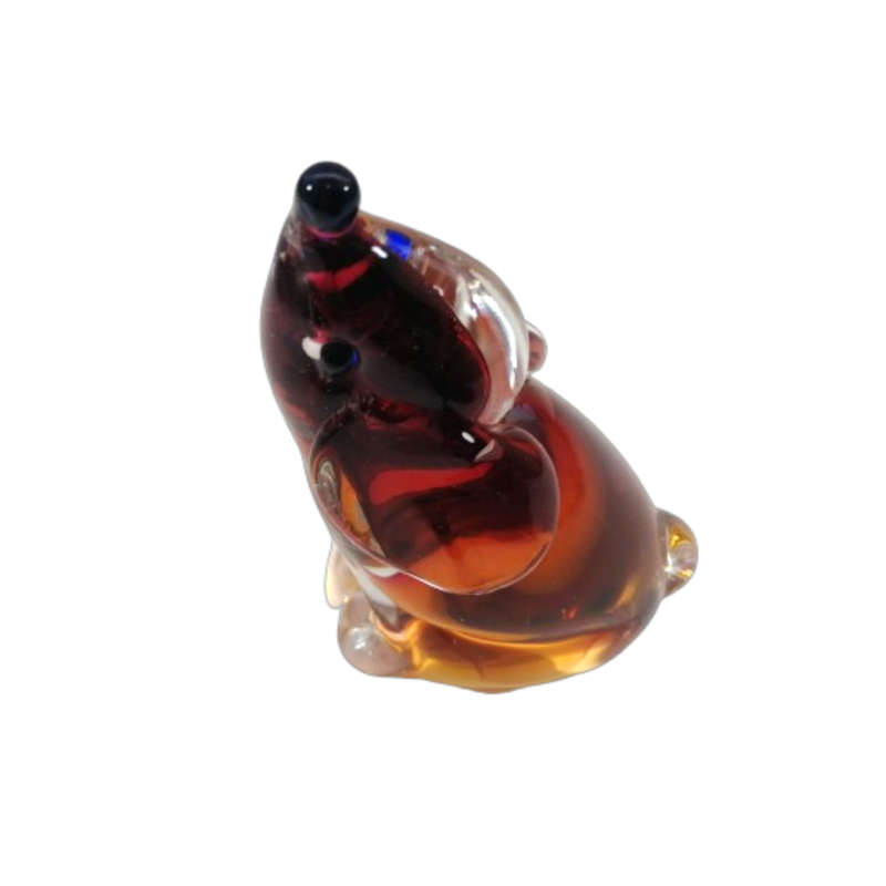 Murano Sommerso Art Glass Sitting Dog