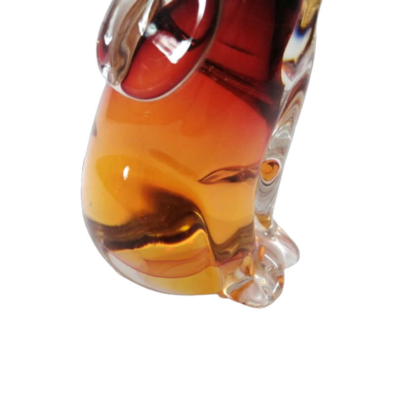 Murano Sommerso Art Glass Sitting Dog