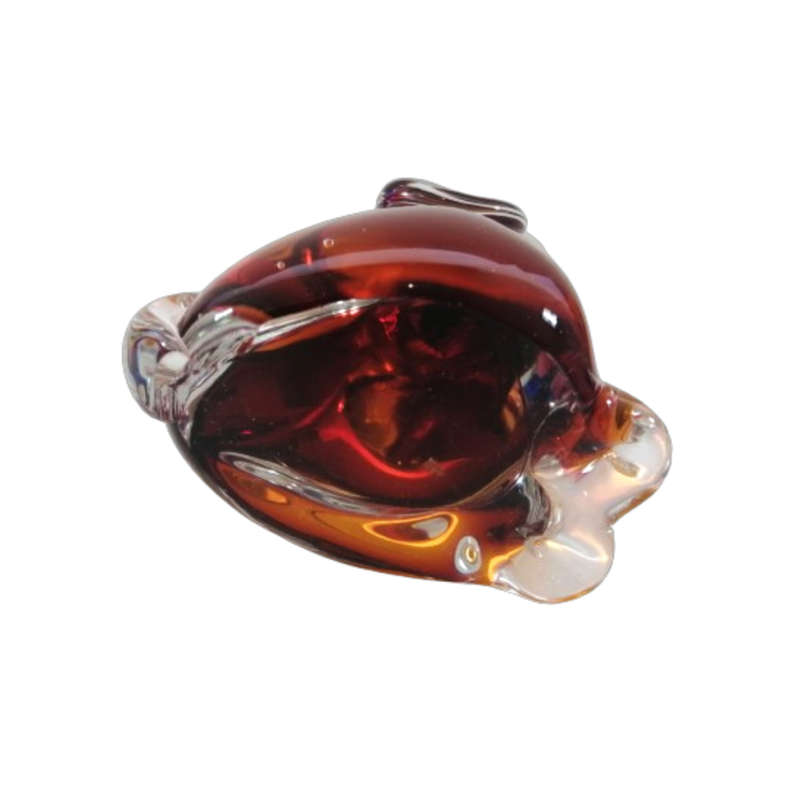 Murano Sommerso Art Glass Sitting Dog