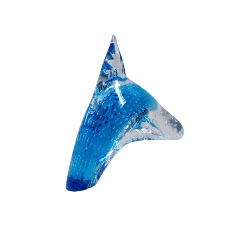Murano  Art Glass Large Blue with Bubble work Swimming Fish