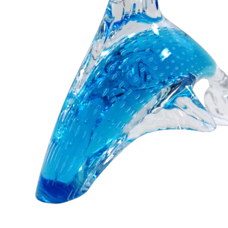 Murano  Art Glass Large Blue with Bubble work Swimming Fish