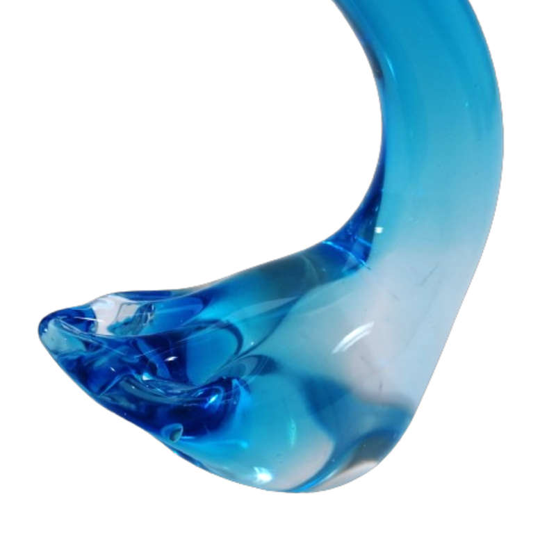 Murano  Sommerso Art Glass Beautiful Large Duck Swan