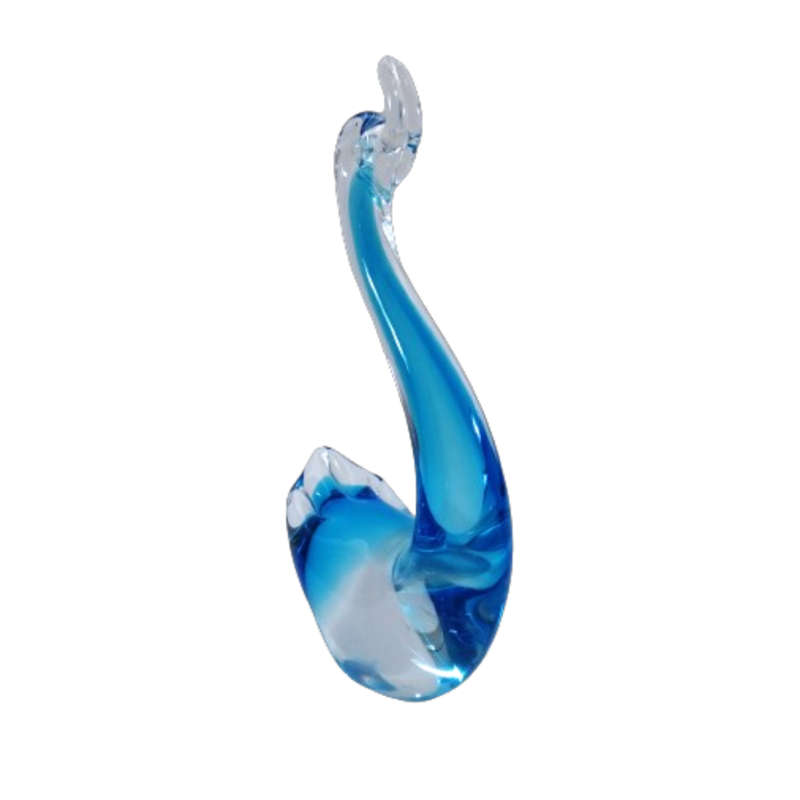 Murano  Sommerso Art Glass Beautiful Large Duck Swan