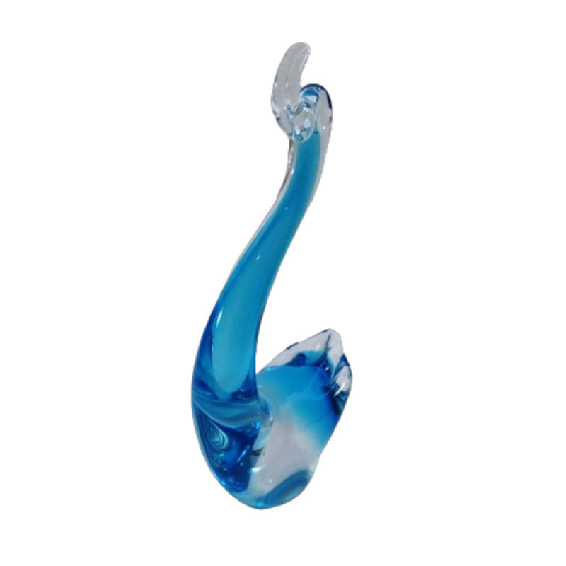 Murano  Sommerso Art Glass Beautiful Large Duck Swan
