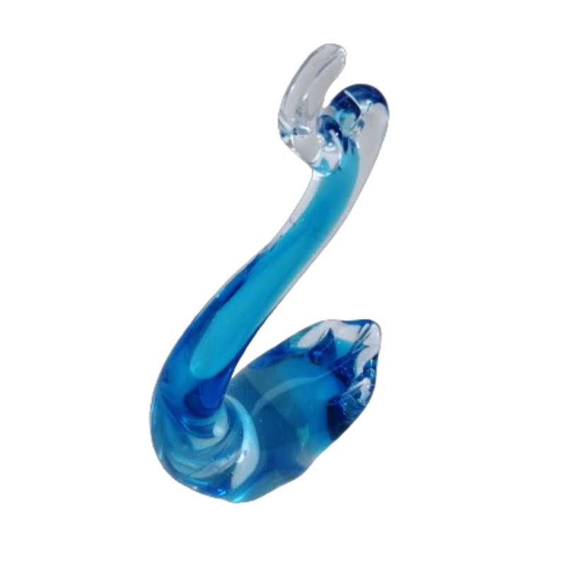 Murano  Sommerso Art Glass Beautiful Large Duck Swan