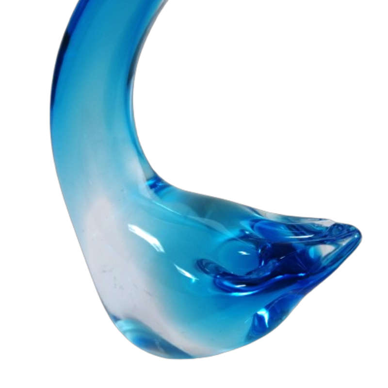 Murano  Sommerso Art Glass Beautiful Large Duck Swan