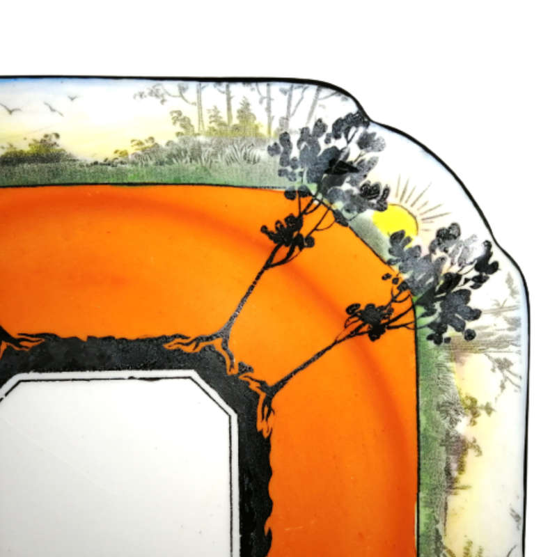 Shelley Queen Anne Orange Trees & Sunset Trio Rare NR 11513