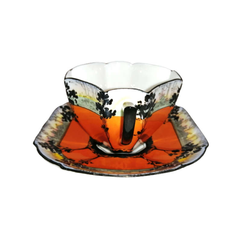 Shelley Queen Anne Orange Trees & Sunset Trio Rare NR 11513