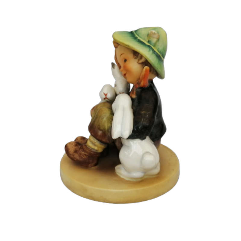 Hummel Goebel figurine Playmates - Boy with Rabbits, Western Germany
