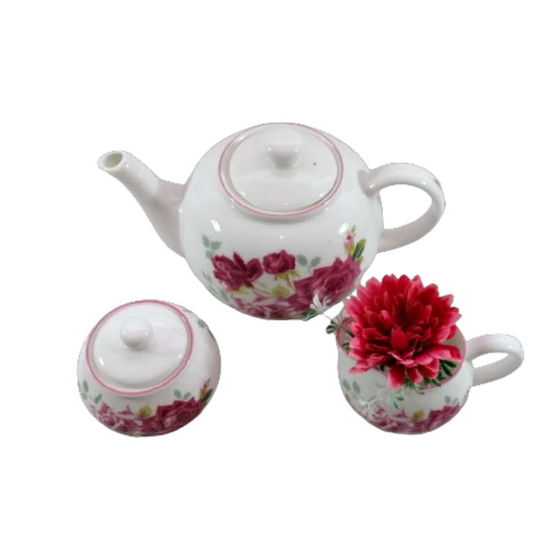 Nina Campbell by Roy Kirkham Pink Roses Tea Set