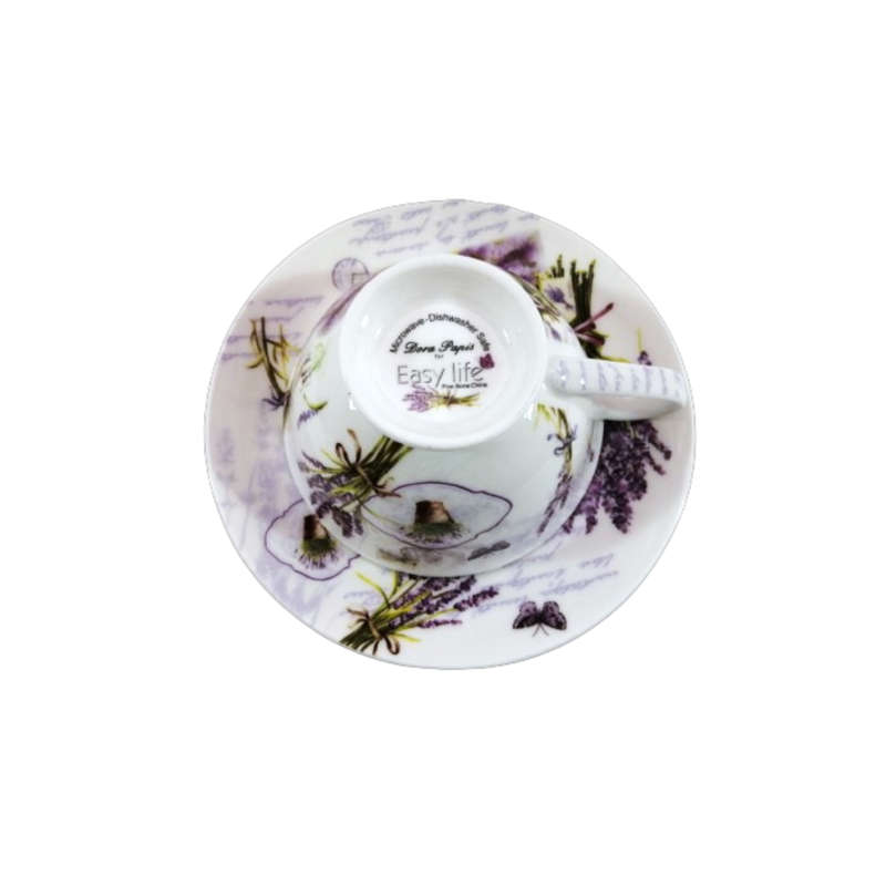 Dora Papis Fine Bone China Easy Life Lavender Trio