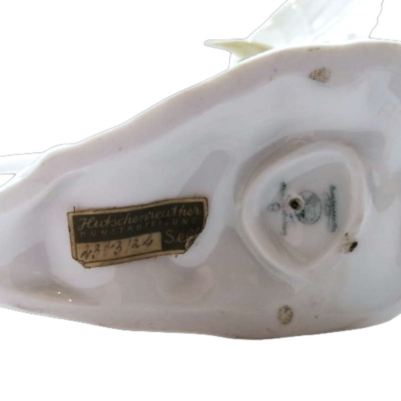 Hutschenreuther Vintage Porcelain `Swan in Flight` by artist Hans Achtziger