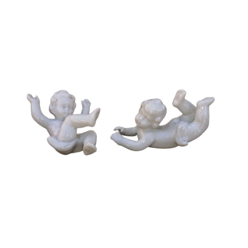 White Blanc de Chine Porcelain Cherubs
