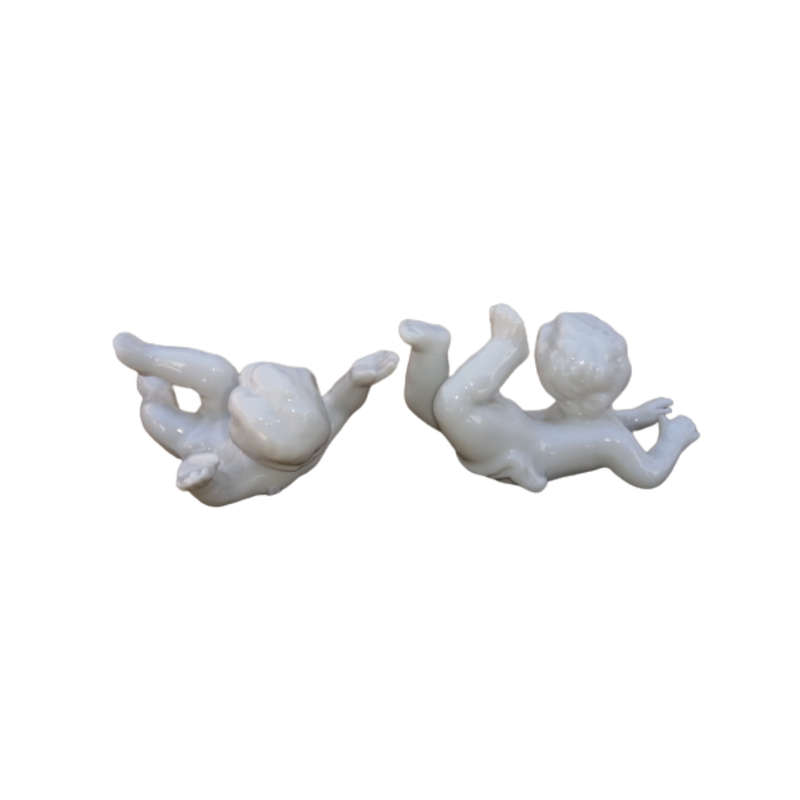 White Blanc de Chine Porcelain Cherubs