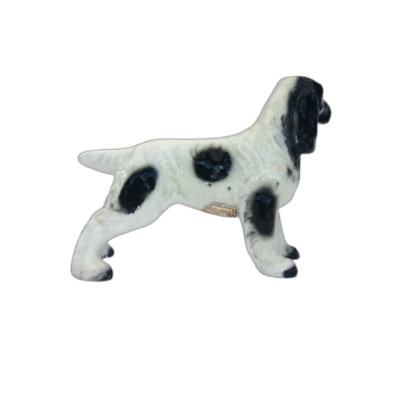 Black and White Cocker Spaniel Vintage Porcelain