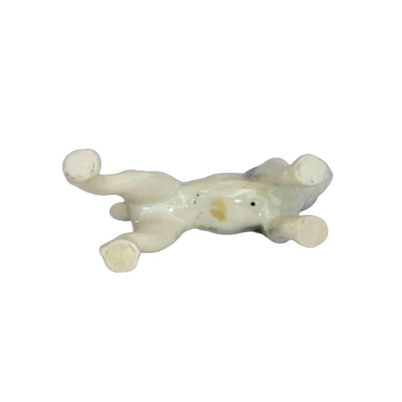 Black and White French Bulldog Vintage Porcelain