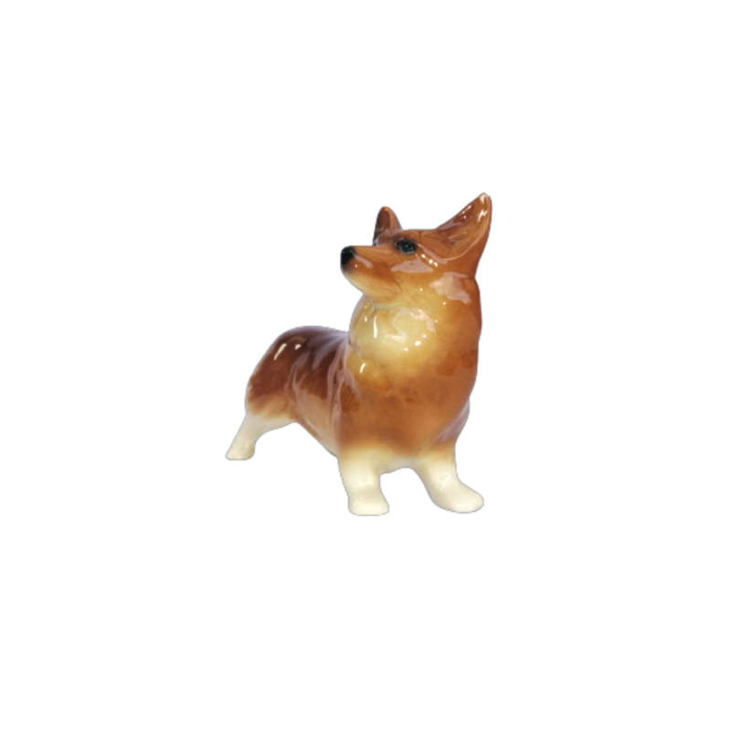 Welsh Corgi Sandy Colour Vintage Porcelain Dog