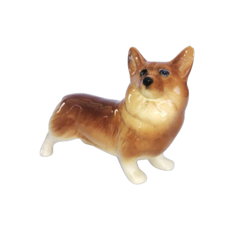 Welsh Corgi Sandy Colour Vintage Porcelain Dog