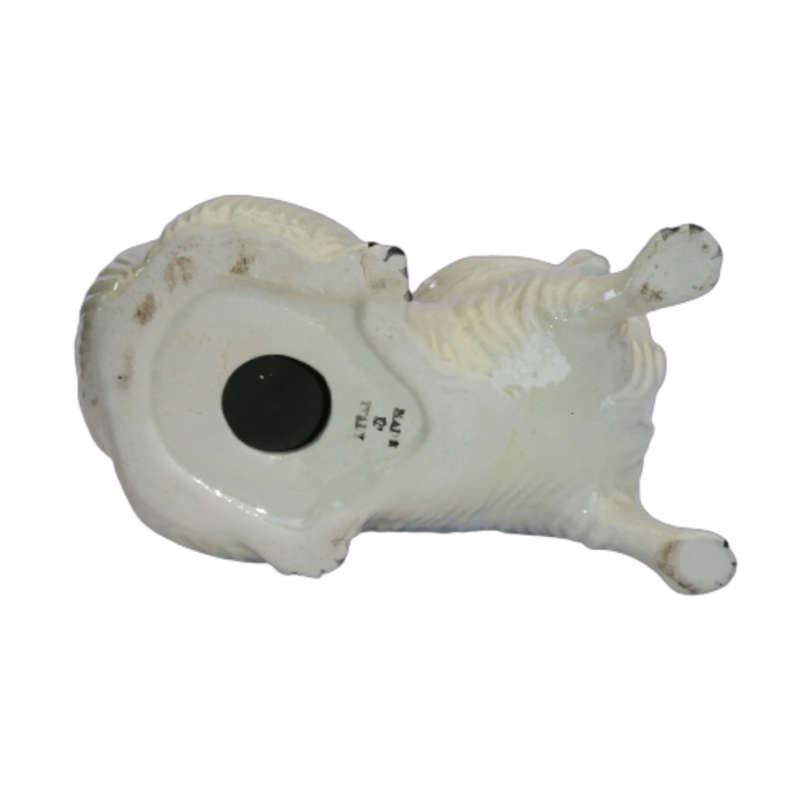 Italian Mid Century White Standing Samoyed Pomeranian Dog