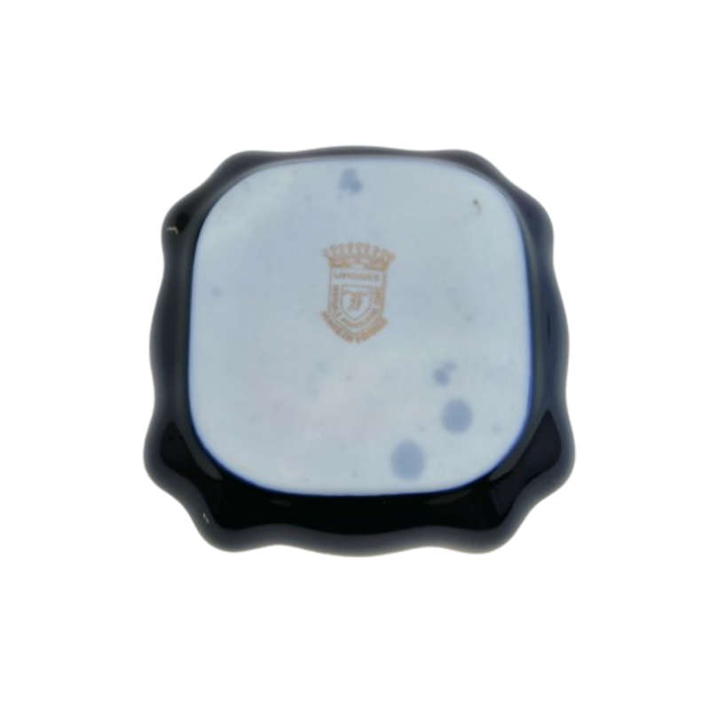 Limoges France Echt Cobalt Blue and 22k Gold Square Dish