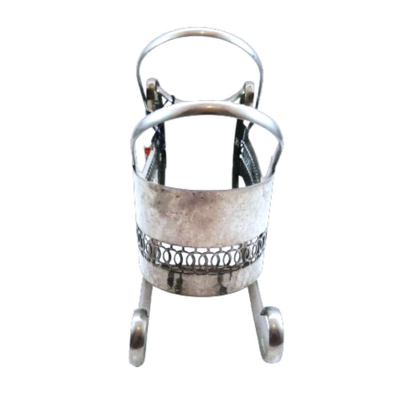 Silver Plates Wine Holder in the shape of a Sleigh