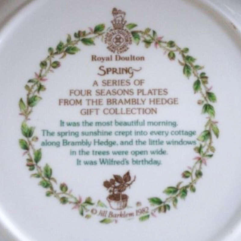 Royal Doulton Brambly Hedge Spring Plate