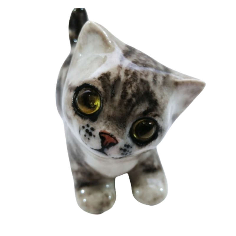 Winstanley Small Tabby Pottery Kitten Cat