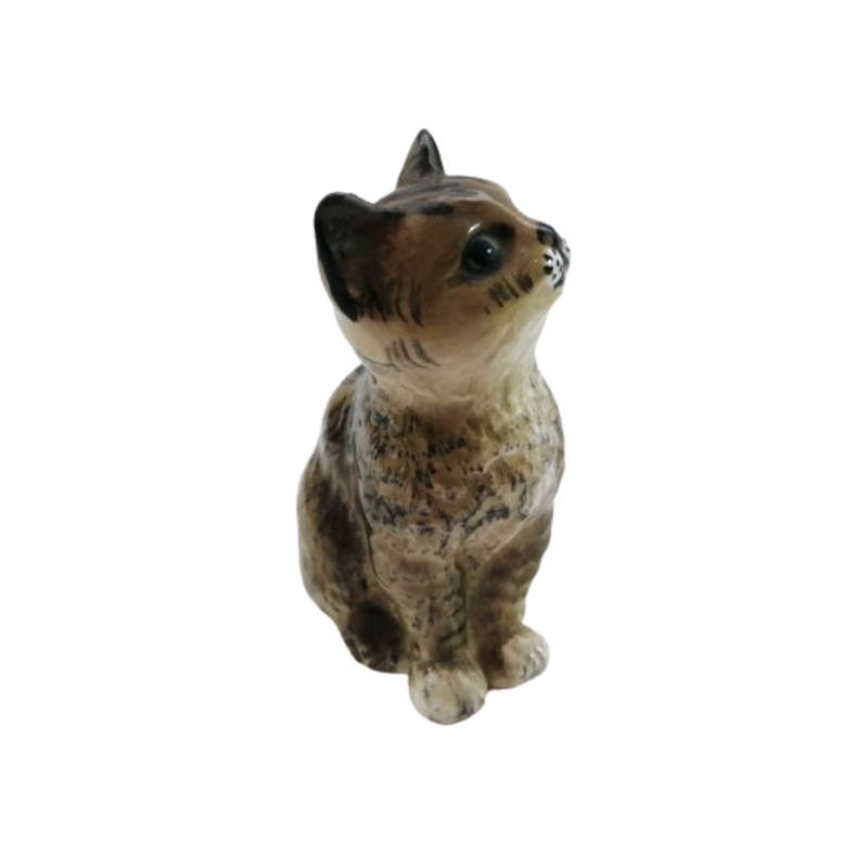 Beswick Cat Kitten Grey With Green Eyes