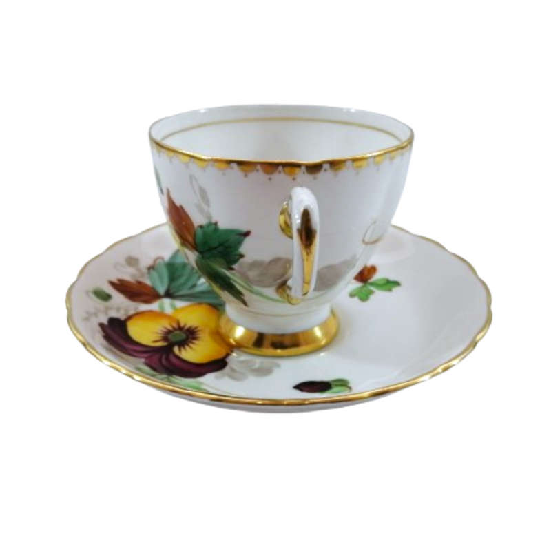 Tuscan Pansies Cup and Saucer Duo