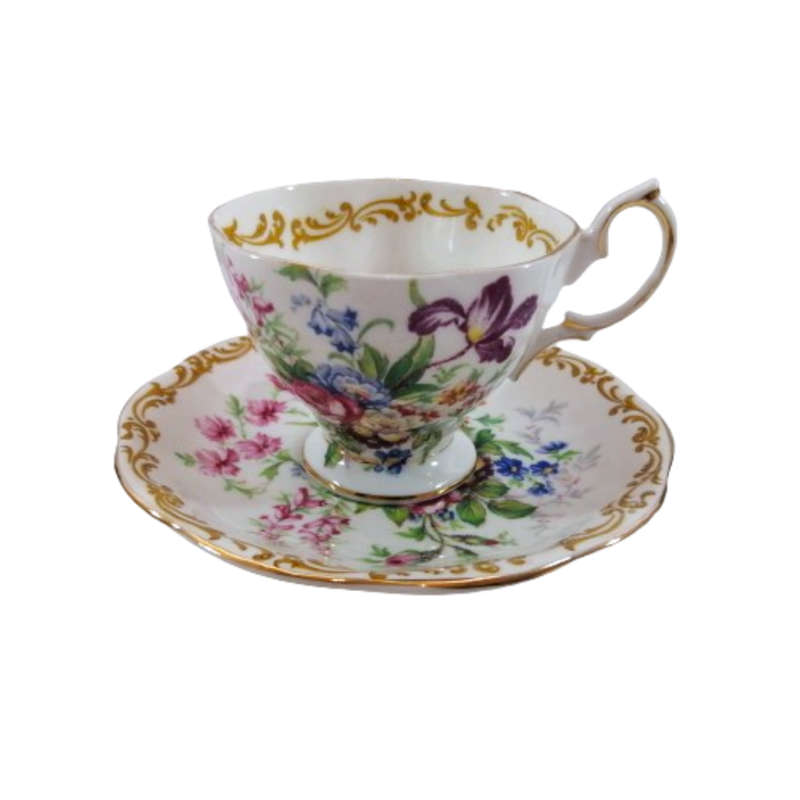 Royal Albert Bone China Nosegay Floral Duo