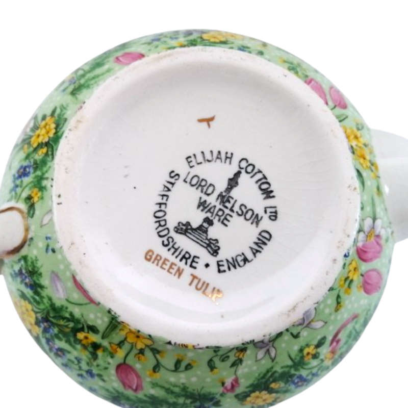 E Lijah Cotton Ltd,Lord Nelson Wear Green Tulip Teapot