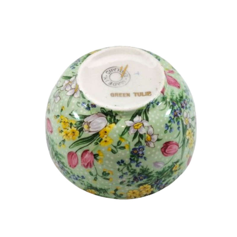 E Lijah Cotton Ltd,Lord Nelson Wear Green Tulip Sugar Bowl