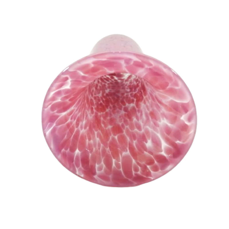 Mdina Hand Blown Pink Mottled Pink Vase