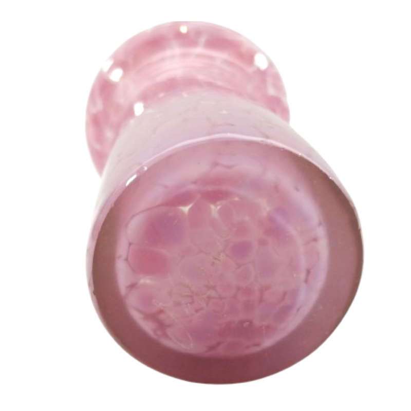 Mdina Hand Blown Pink Mottled Pink Vase