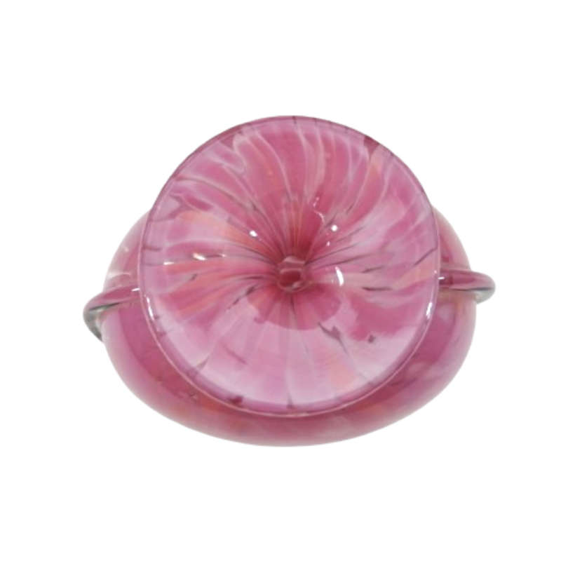 Mdina Hand Blown Pink Mottled Pink Vase