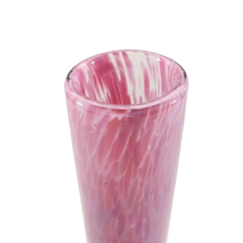 Mdina Hand Blown Pink Mottled Pink Vase